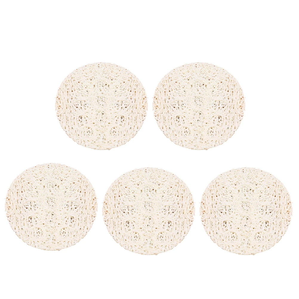 

5pcs Natural Loofah Bath Sponge Shower Skin Scrub Pads Removes Oil Dust Promotes Metabolism Helps Acne Blemishes