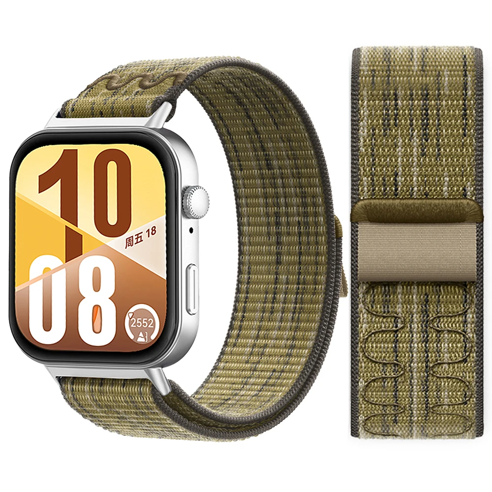 Huawei Watch Fit 4 Pro/Fit 4/Fit 3用 メンズ ナイロンバンド 通気性ストラップ HuaweiWatch Fit 4 Fit 3 レジャーブレスレット アクセサリー
