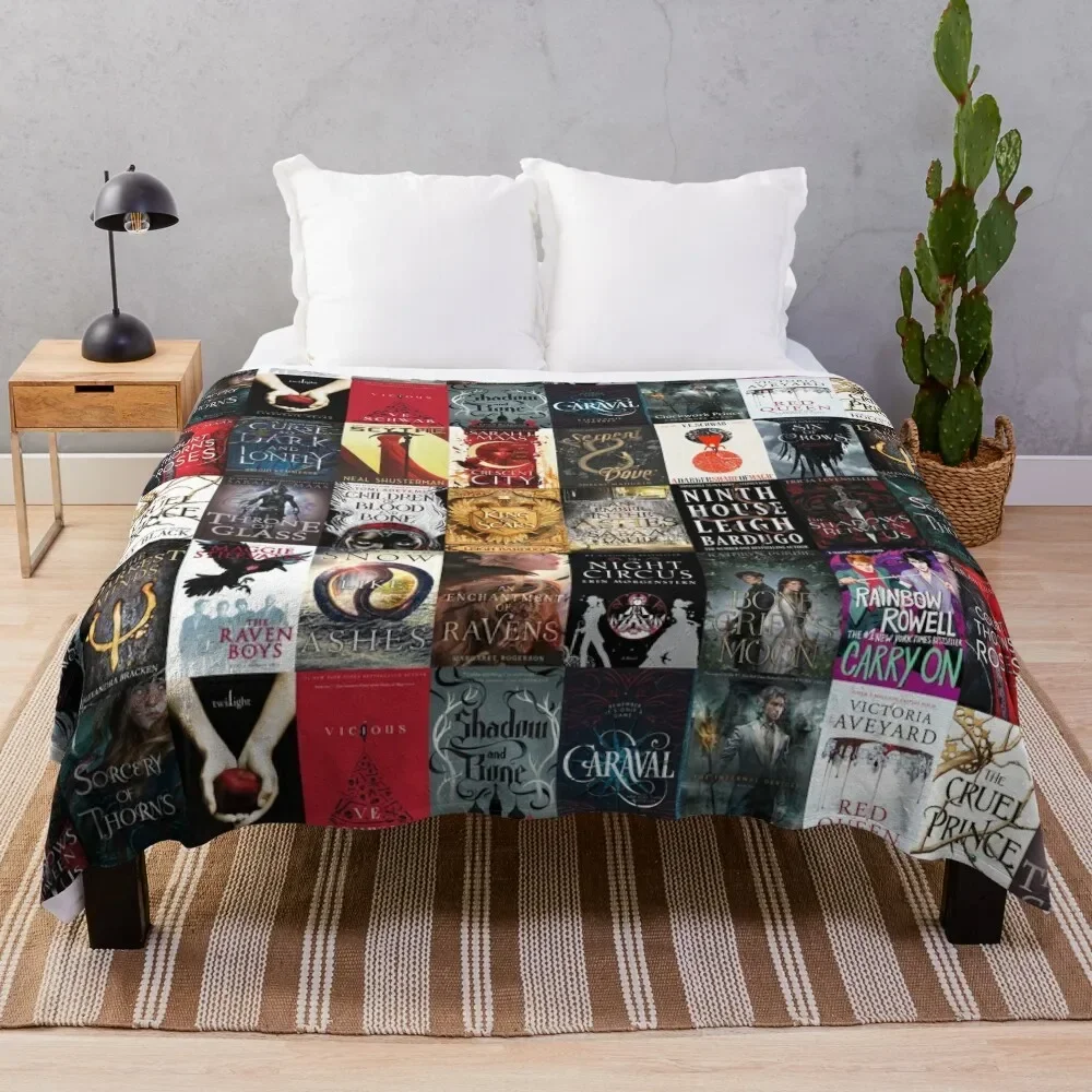 

YA young adult fantasy books blanket custom version 2 Throw Blanket Luxury Softest decorative Quilt Blankets