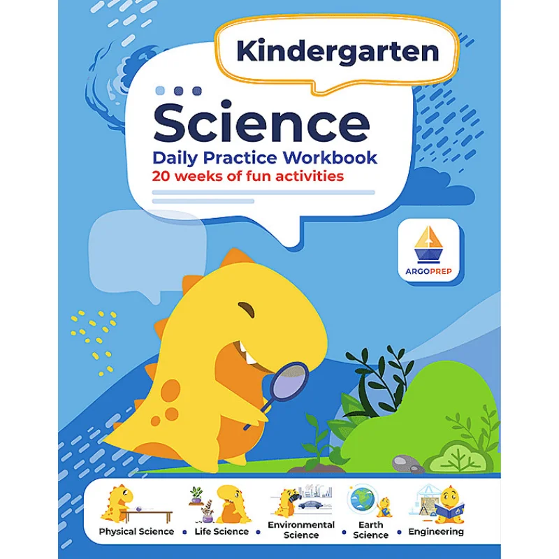 

Рабочая тетрадь для детского сада. Рабочая тетрадь для ежедневной практики. 20-месячные веселые занятия. Физическая жизнь. Земля и космическая наука. Инженерия.