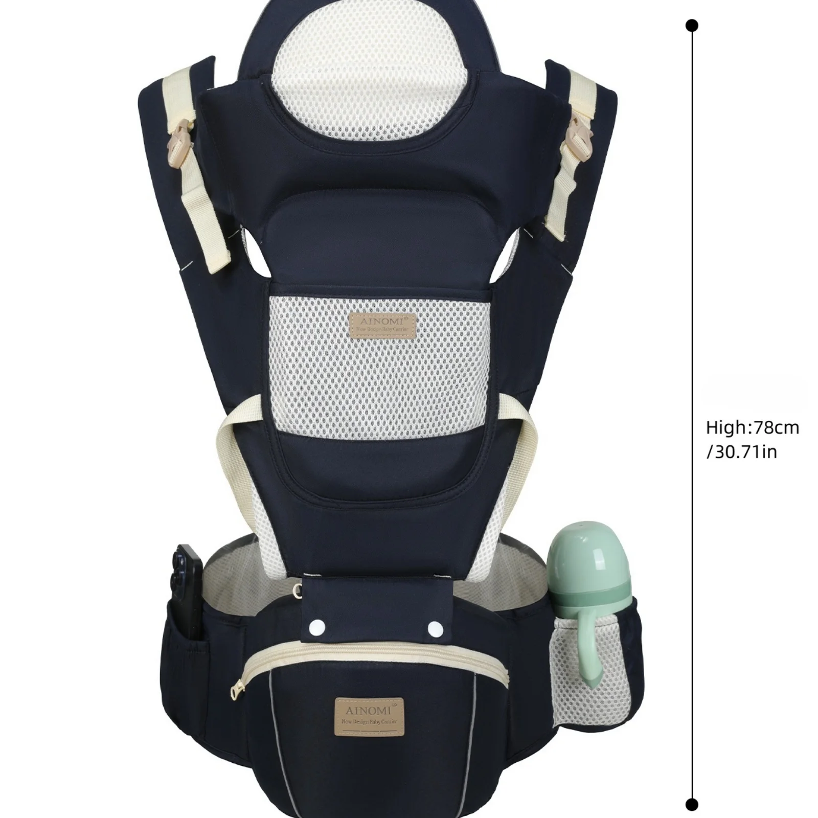 Spring breathable maternal and infant travel carrier, infant carrier, essential for mother and infant travel, breathable mesh ma