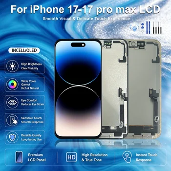 AAA++++ OLED For iPhone 17 LCD 17 Pro Display Touch Screen Digitizer Assembly For iPhone 17 Pro Max LCD INCELL Replacement Parts