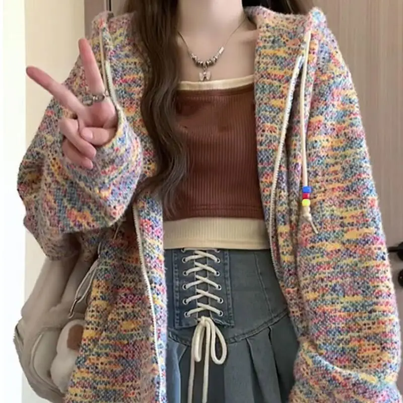 

Пальто Dopamine для девочек Весна и осень Annals Свободный ленивый ветер Модный ретро сладкий кардиган Пальто Dopamine Новый стиль Оптовая продажа