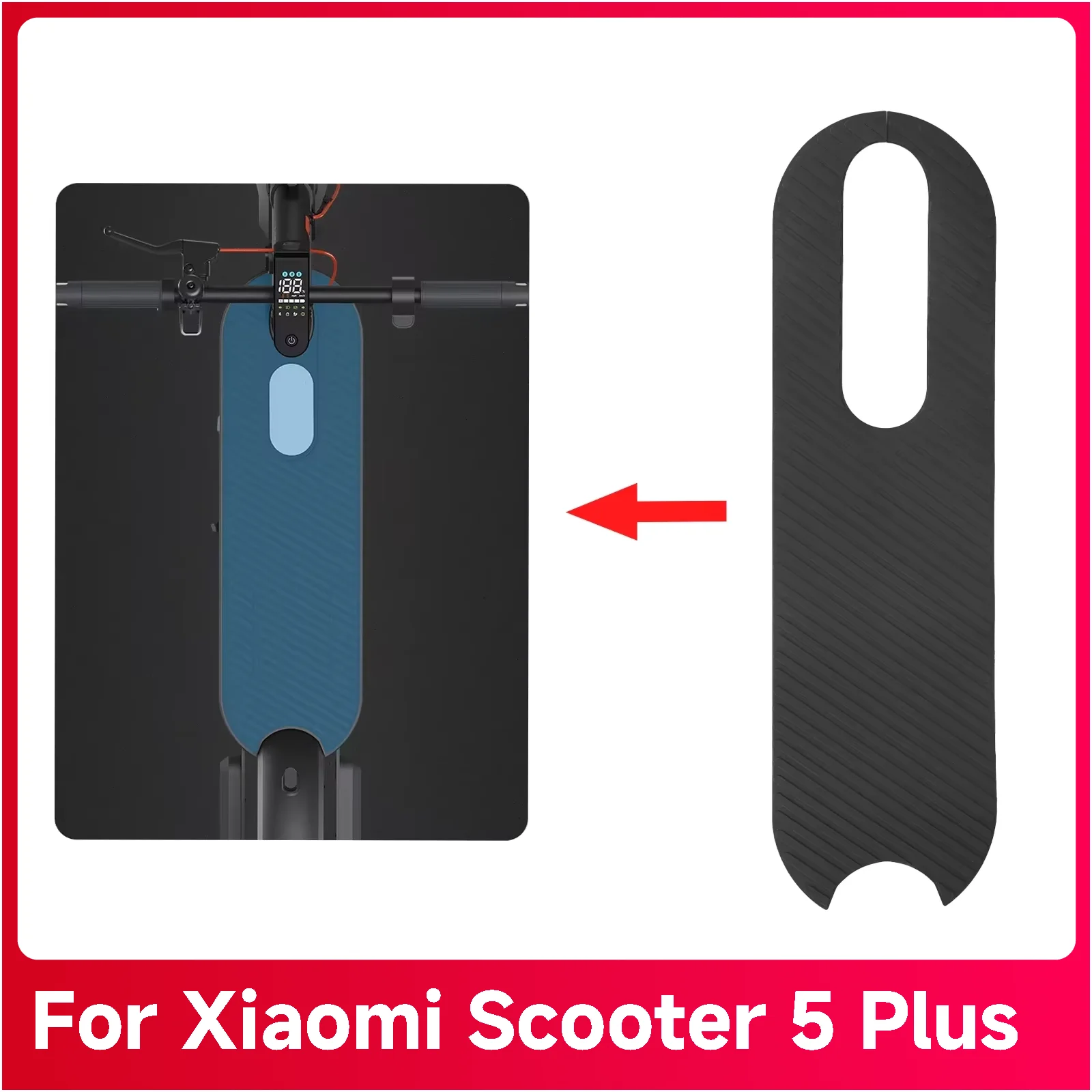 

Foot Pad For Xiaomi 5 Plus Electric Scooter Rubber Anti-Slip Surface Deck Mat Replacement Parts with Strong Adhesive