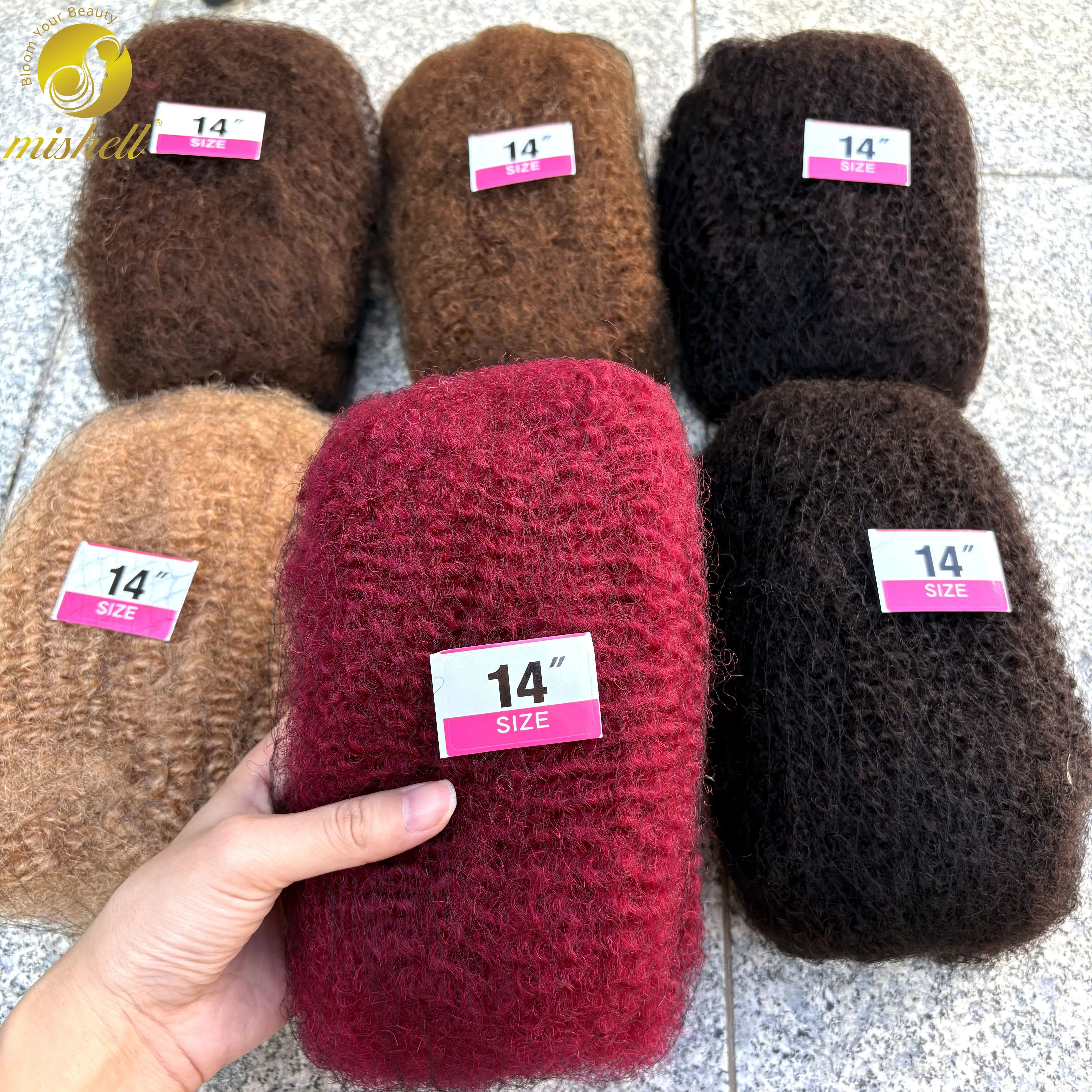 30/50 جرام حزمة ملونة 4C الأفرو غريب الشعر البشري السائبة 10-18In 100% شعر الإنسان لينة الأفرو غريب السائبة لملحقات Locs/التقلبات/الضفائر #1