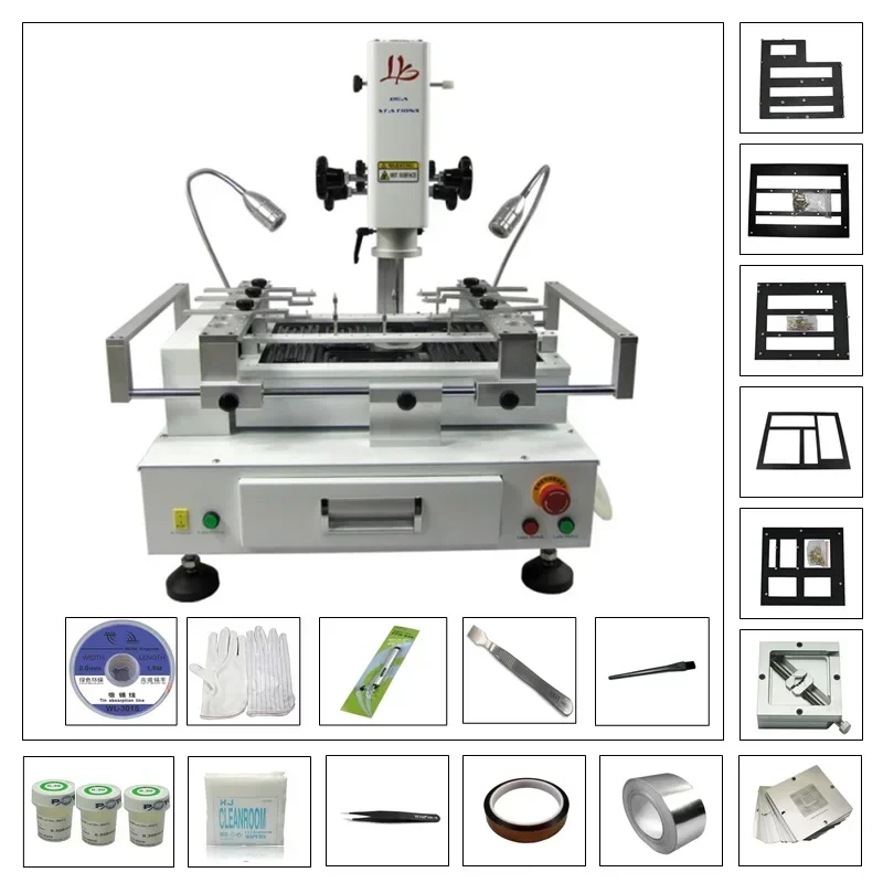 2025/LY R690 V.3  BGA rework station SMT bga repair soldering  with 90MM reball stencil game console pack