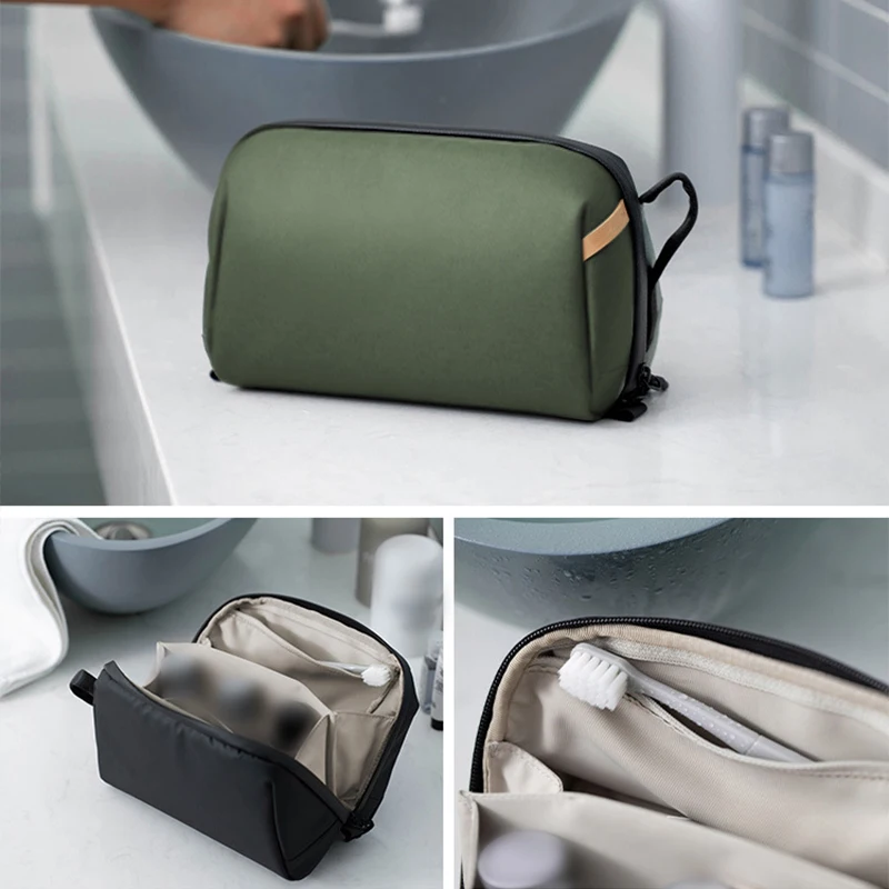 Dry Wet Separation Waterproof Toiletry Bag | Large Capacity Cosmetic Case for Business Trips | Bathroom Storage Bag