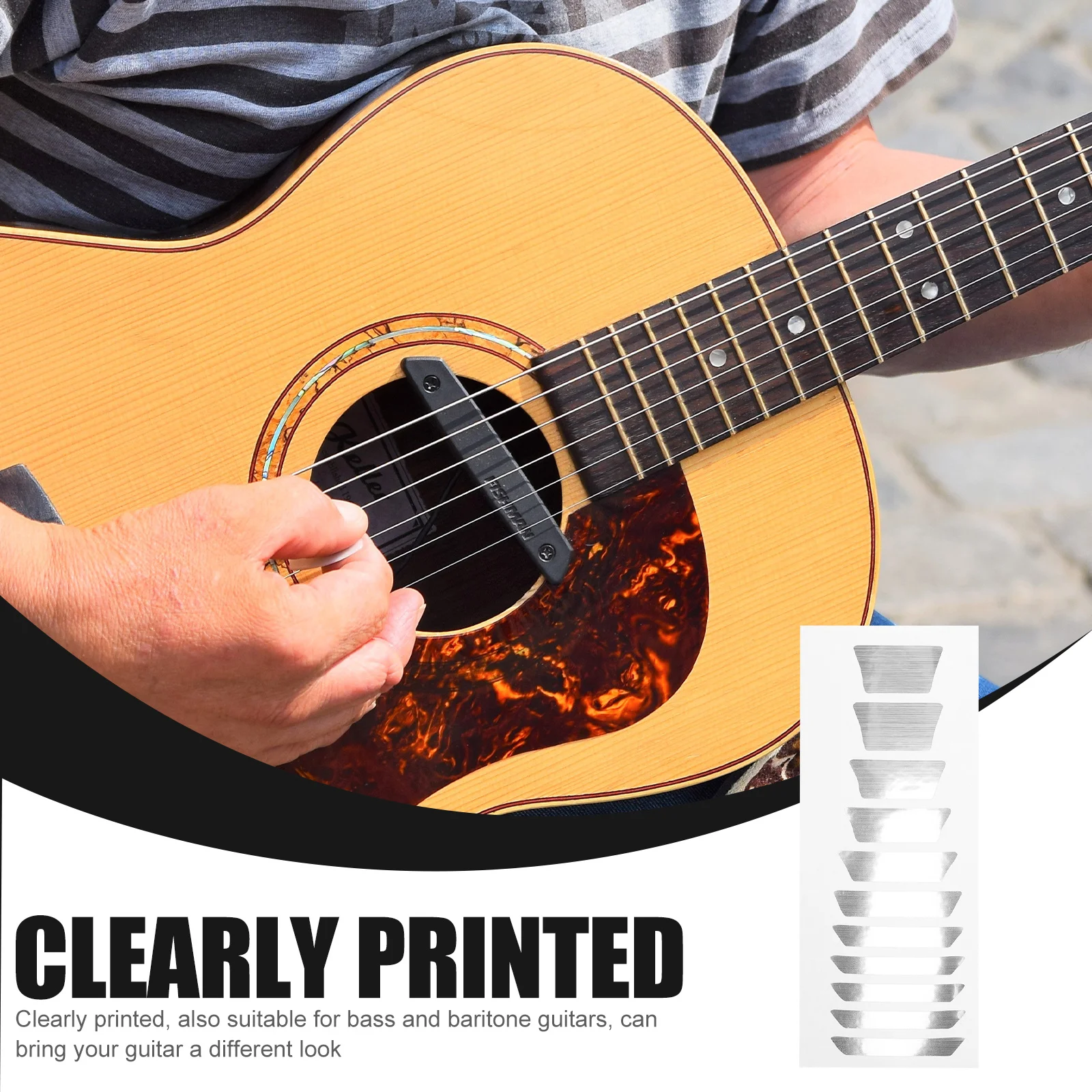 

Guitar Fretboard Stickers Decals Electric Acoustic Guitar Fingerboard Decorative Note Map Easy Use Festival Gift