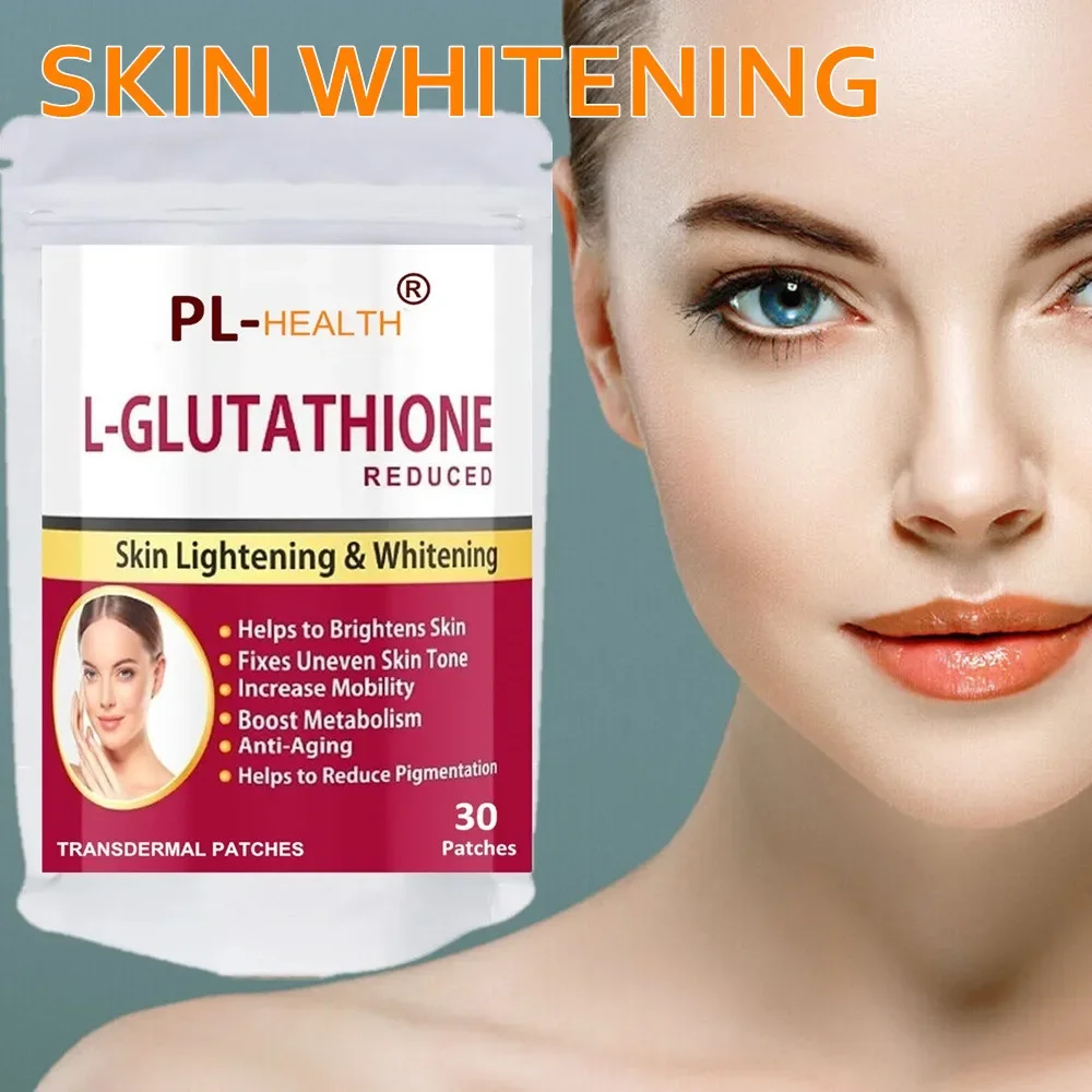 30 Patches L-Glutathione Transdermal Patches  Skin Whitening and Lightening with Vitamin C & E, Biotin One Month Supply