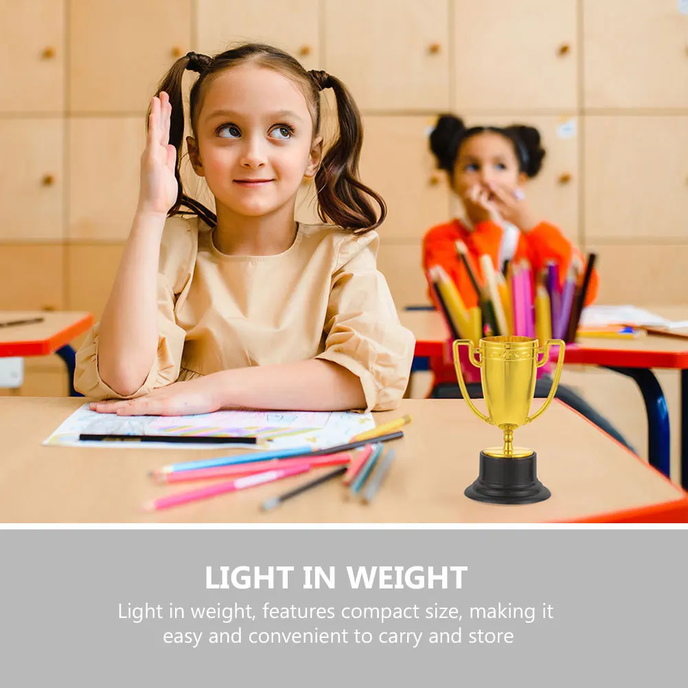 

6Pcs Plastic Reward Trophy Small Mini Simulation Trophy for Competitions Trophies Reward Gift