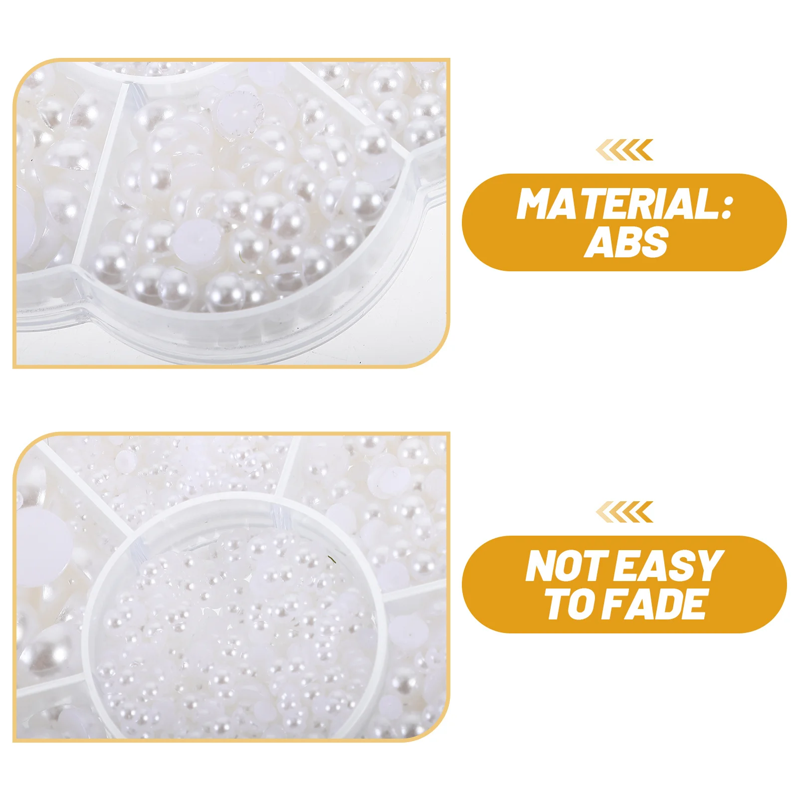 

1 Box Nail Charms Multi-Function Flat Back Pearls for Crafts Round Half Pearls Nail Decor Manicure Accessories Kit