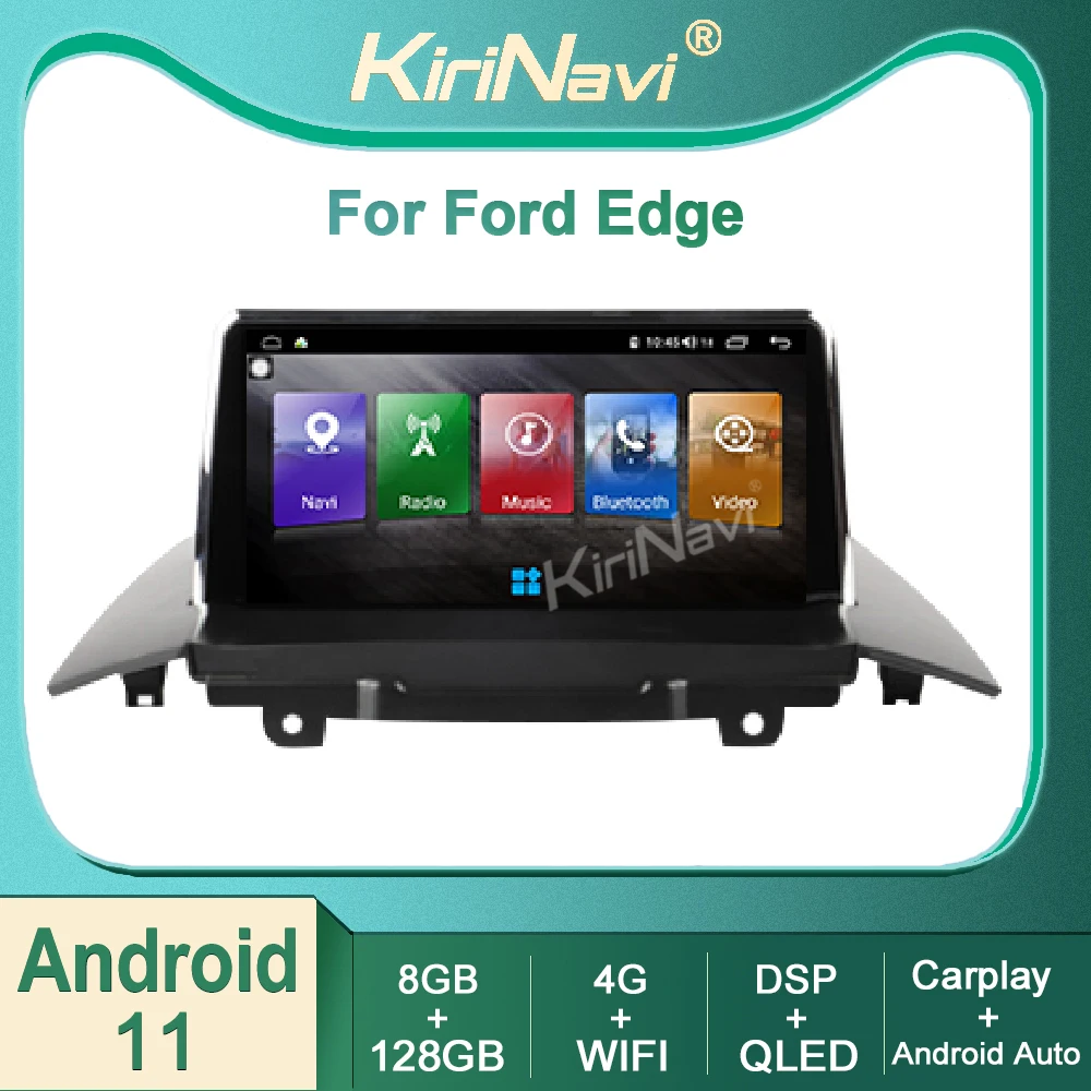 

Автомагнитола Kirinavi Ford Edge, Android 11, DVD, мультимедийный видеоплеер, стерео, автонавигация, GPS, 4G, Wi-Fi