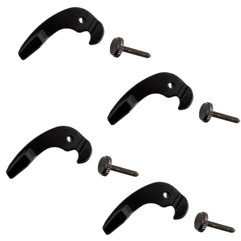 4pcs cello fine tuners 4/4 Black cello strings Hooks adjuster tuners，Cello tailpiece Parts Accessories