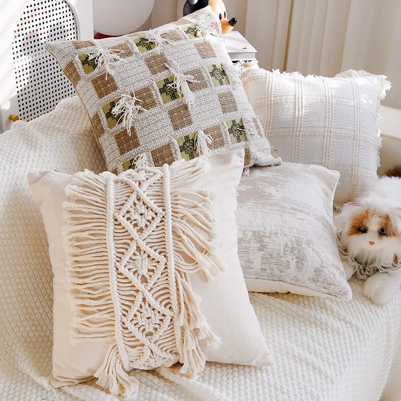 30X50/45X45CM Green Retro Throw Pillow Cover Antiqu Homestay Simple Waist Cushion Cover Decor Home Decorative Pillowcase