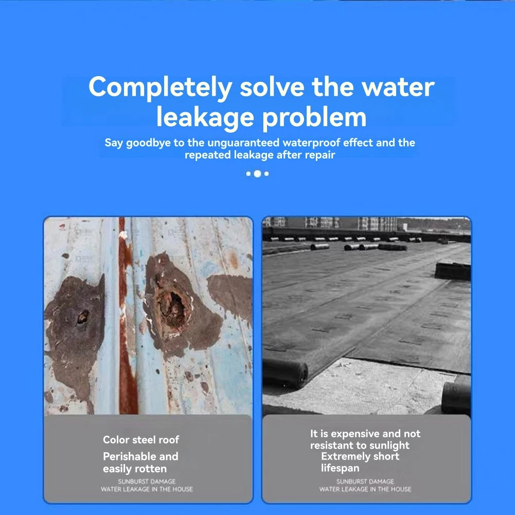 TKOH-Waterproof Tape Waterproof Film Iron Sheet Leak-Proof Sealant RV Roof Industrial Metal Roof Grey