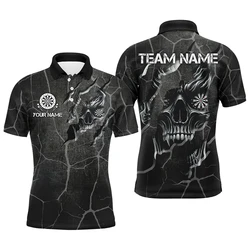 Fashion Darts Graphic Polo Shirts Custom Name Team Name Personalization 3D Printed T-Shirts Loose Breathable Mens Sports Tops