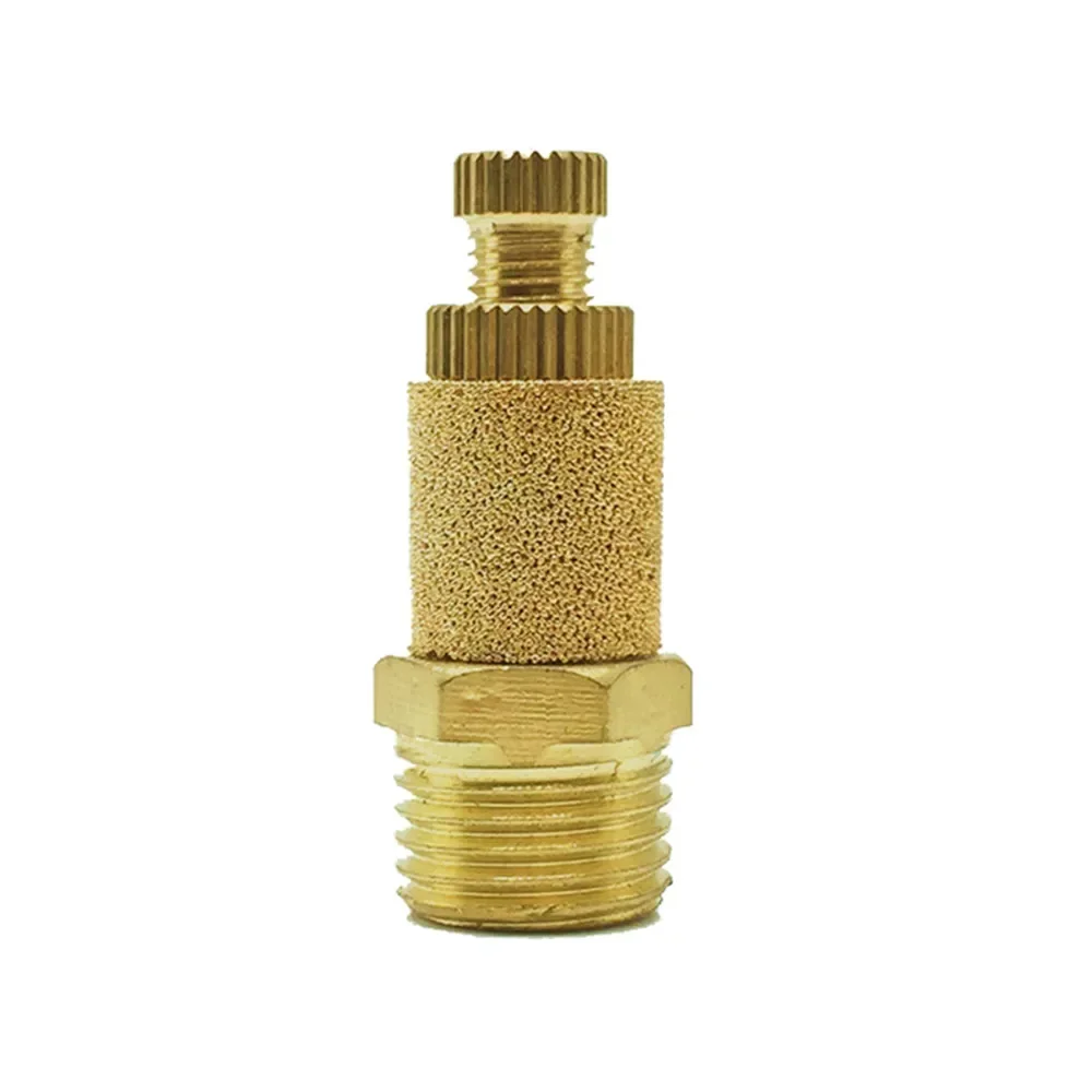 Silenciador neumático Silenciador de válvula solenoide de cobre completo Silenciador largo hierro chapado en cobre