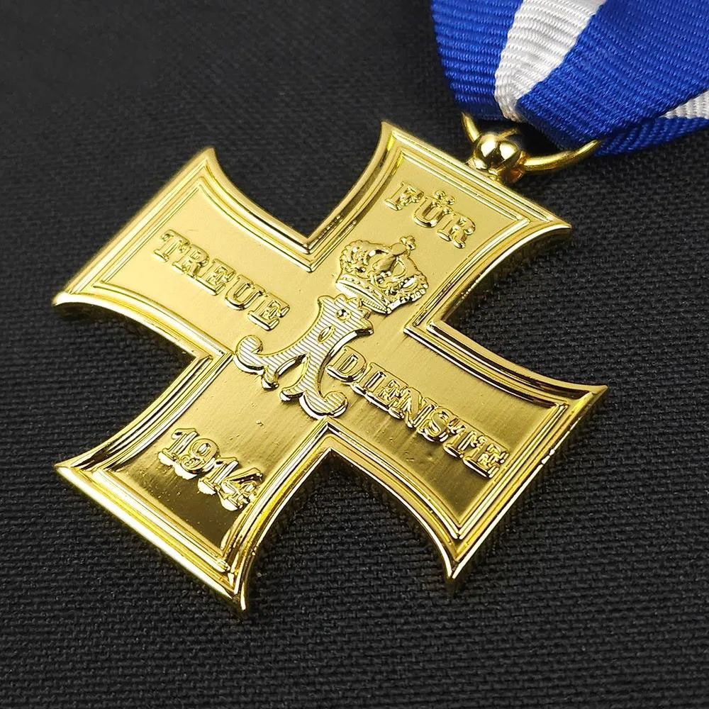 World War I Prussia Loyal Service of The Princely State of Schaumburg Replica Ribbon Medal Badge Deoration Crafts Gifts