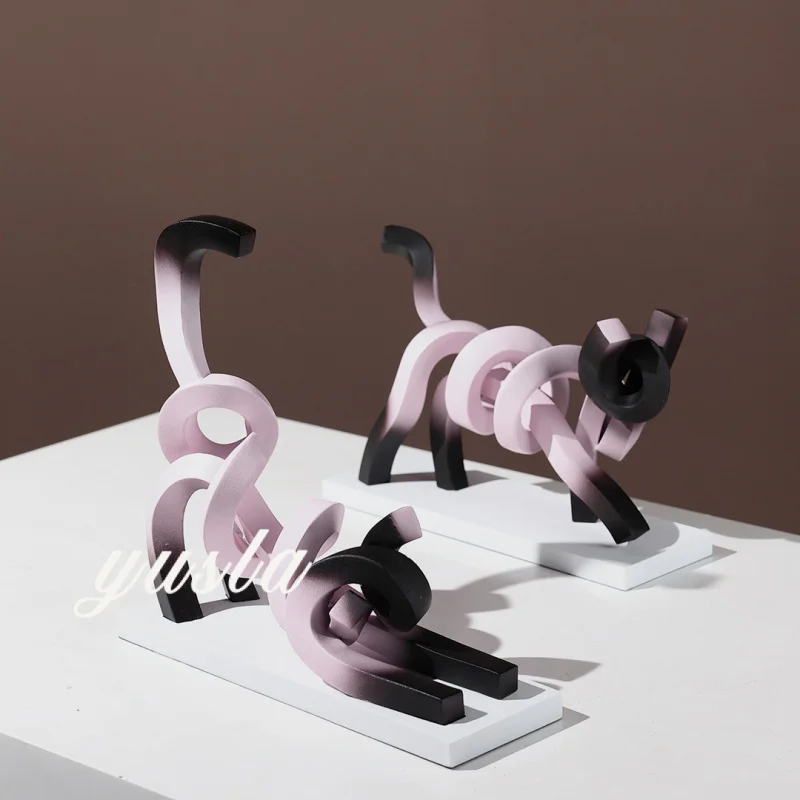 Simple and cute cartoon living room TV cabinet decorations