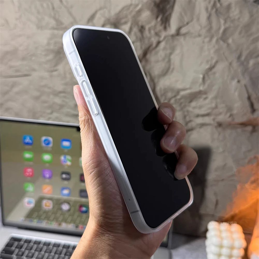 Ultradünne Matte Durchsichtige Harte PC-Hülle für iPhone 18 17 Pro Max 16 15 14 Plus 13 12 Einfarbige Mattierte Schlanke Rückseiten-Schutzhülle – Detail 5