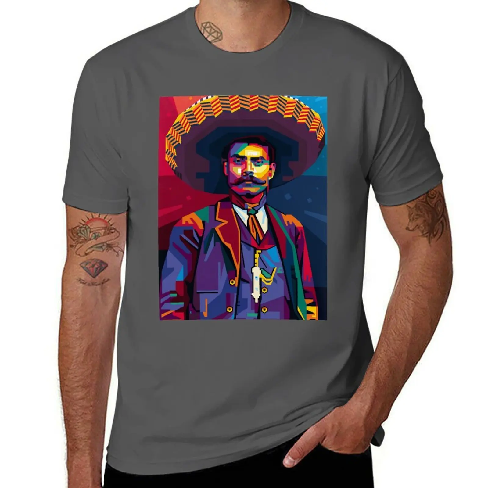 

Emiliano Zapata T-Shirt Dry Fit Athletic Short Sleeve Shirt