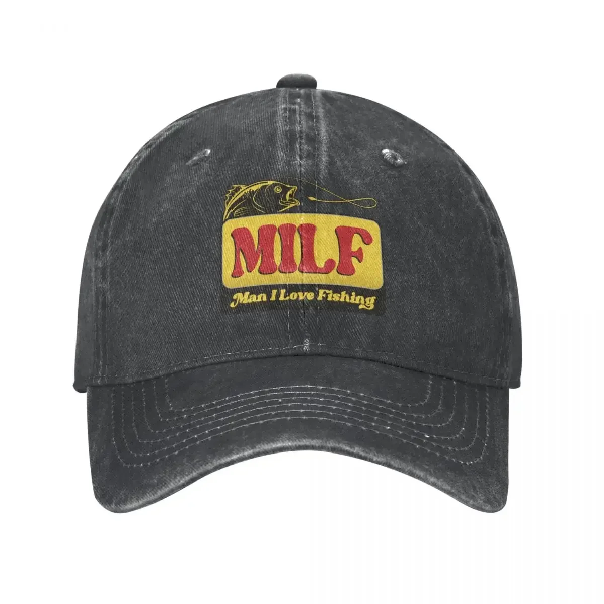 

Milf Man I Love Fishing Unisex Baseball Caps Distressed Denim Caps Hat Classic Outdoor Activities Sun Cap