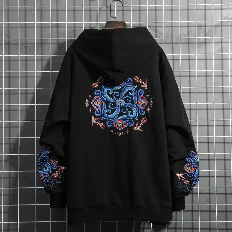 Punk Sweatshirt For Men Graphic Hip Hop Male Clothes Hooded Embroidered Hoodies New Rock Aesthetic Wholesale Low Price Emo S