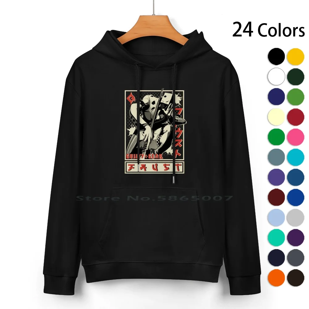 Dark Wandering Faust Clasic Pure Cotton Hoodie Sweater 24 Colors Faust Guilty Gear Strive Faust Guilty Gear Xrd Guilty Gear