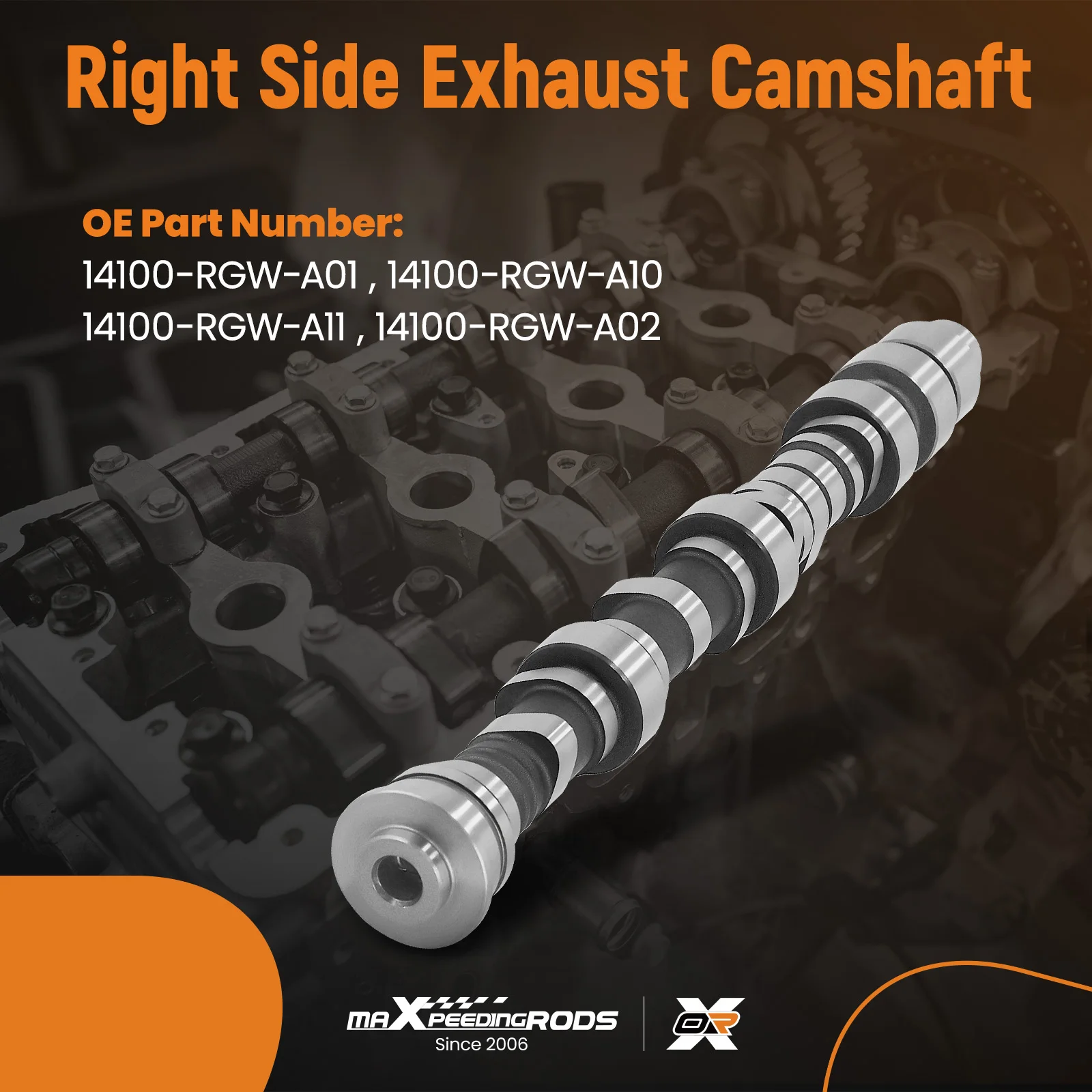 Árvore de cames dianteira para Honda Odyssey 2008-2017 Piloto 2009-2015 14100-RGW-A02 Novo