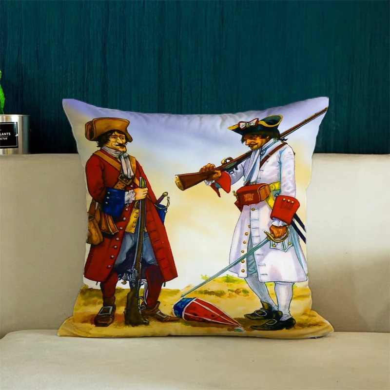 The Spanish Cross Army 45x45 Cushion Cover for Pillow Cases Decorative Home Decoration Cover for Living Room Cushions Pillowcase