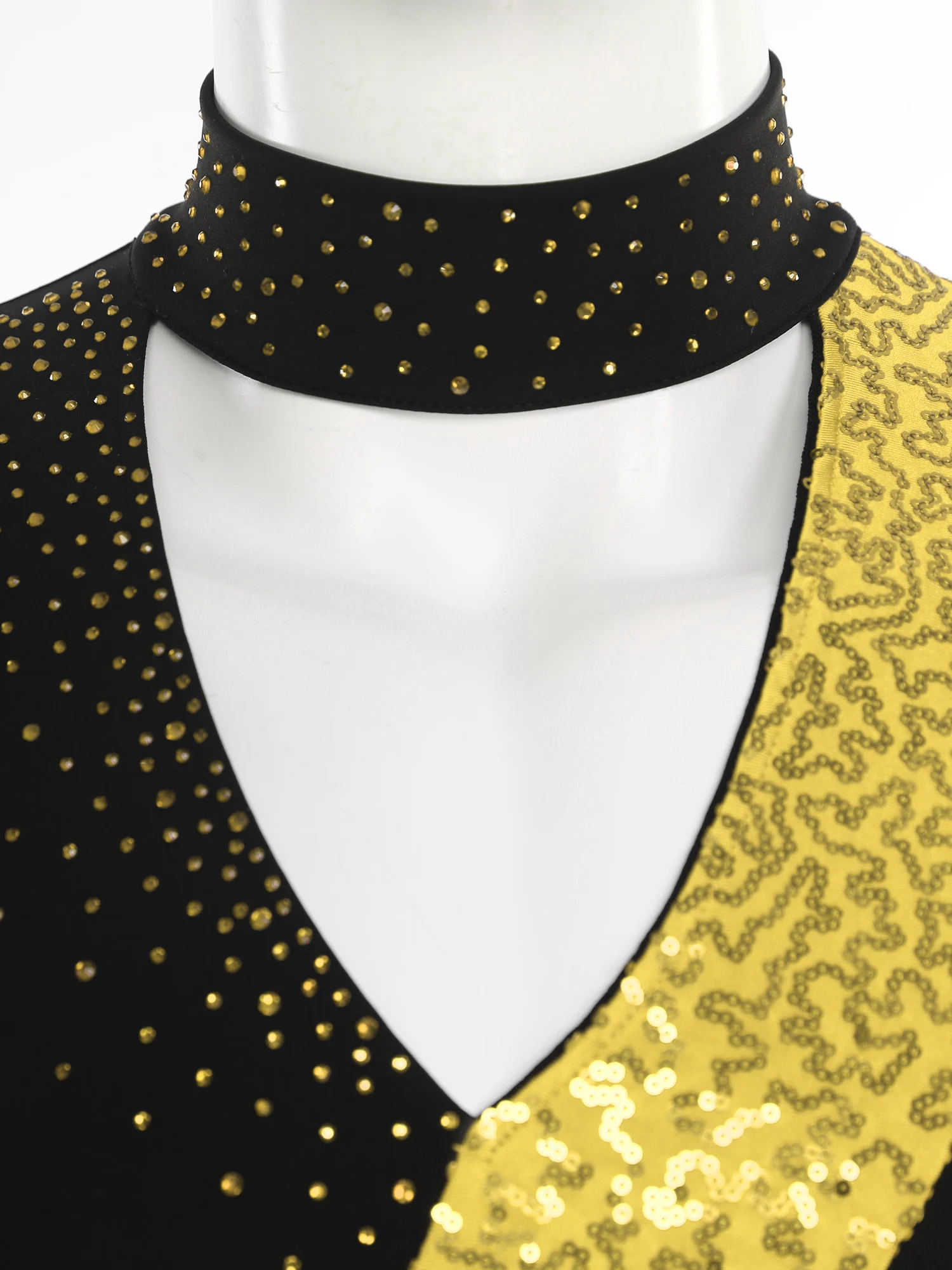 メンズ バレエ ラテン モダン ダンス レオタード 光沢のあるスパンコール ジャズ ルンバ チャチャ 社交ダンス シャツ ボディスーツ サンバ サルサ タンゴ ジャンプスーツ