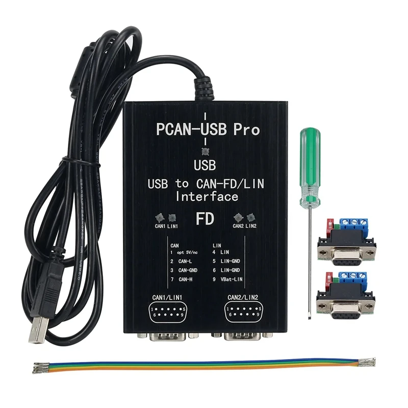 

PCAN-USB Pro PCAN FD PRO 8Mbit/S USB To CAN Adapter 2CH CAN FD Compatible With IPEH-004061 For PEAK Easy Install Easy To Use