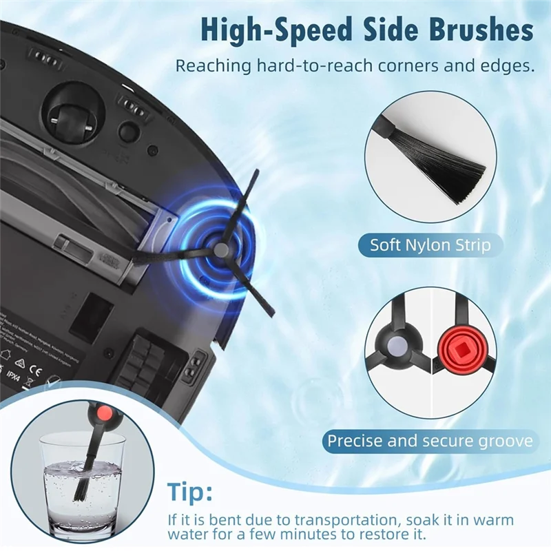 B99A-24PCS For Eufy Omni S1 Pro/Omni S1 Vacuum Cleaner Spare Parts Vacuum Brush Hepa Filter Mop Cloth Dust Bag