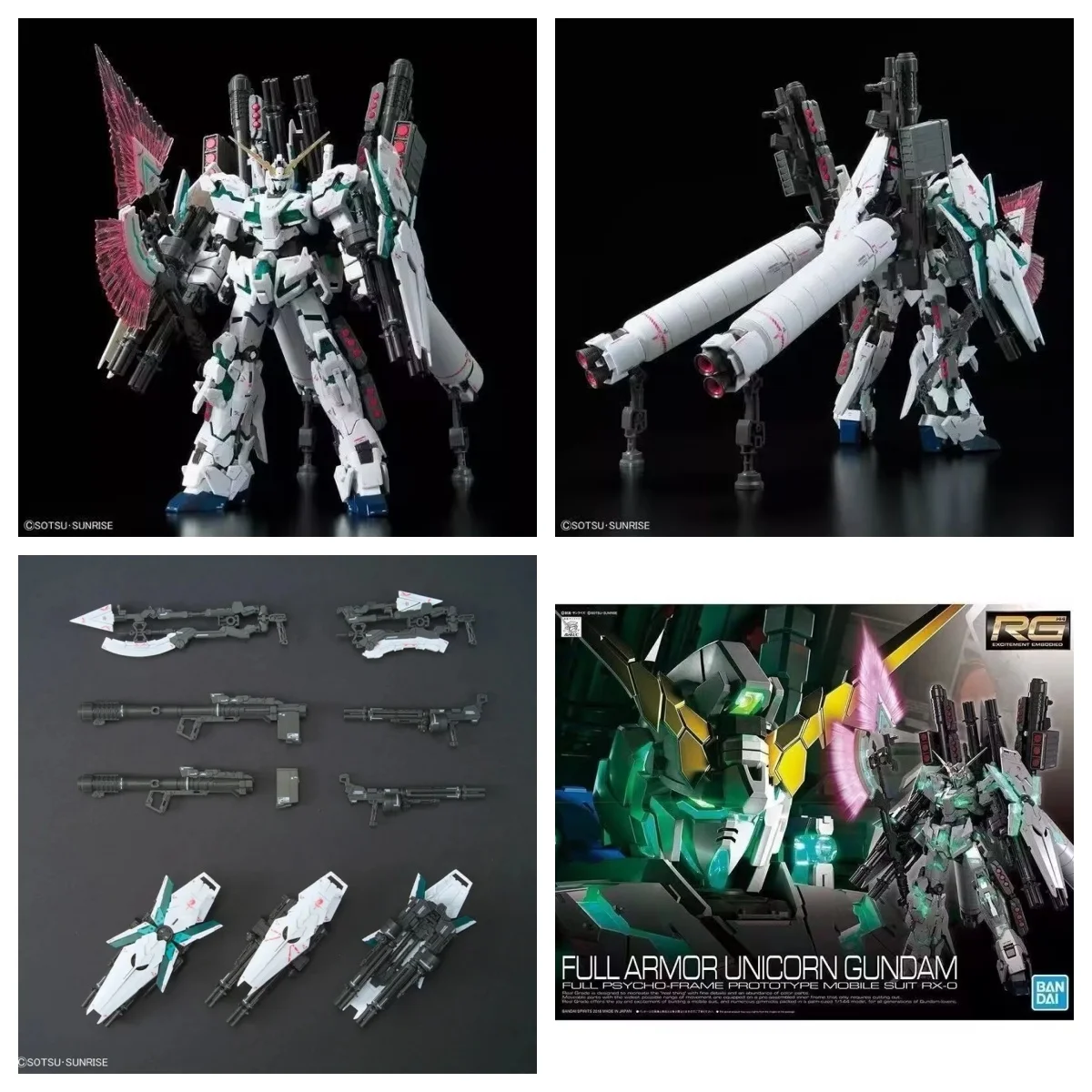 

Bandai RG 1/144 GUNDAM FULL ARMOR UNICORN GUNDAM Модельный комплект Аниме Экшн-истребитель Сборка Украшения Фигурки Модели Коллекция игрушек