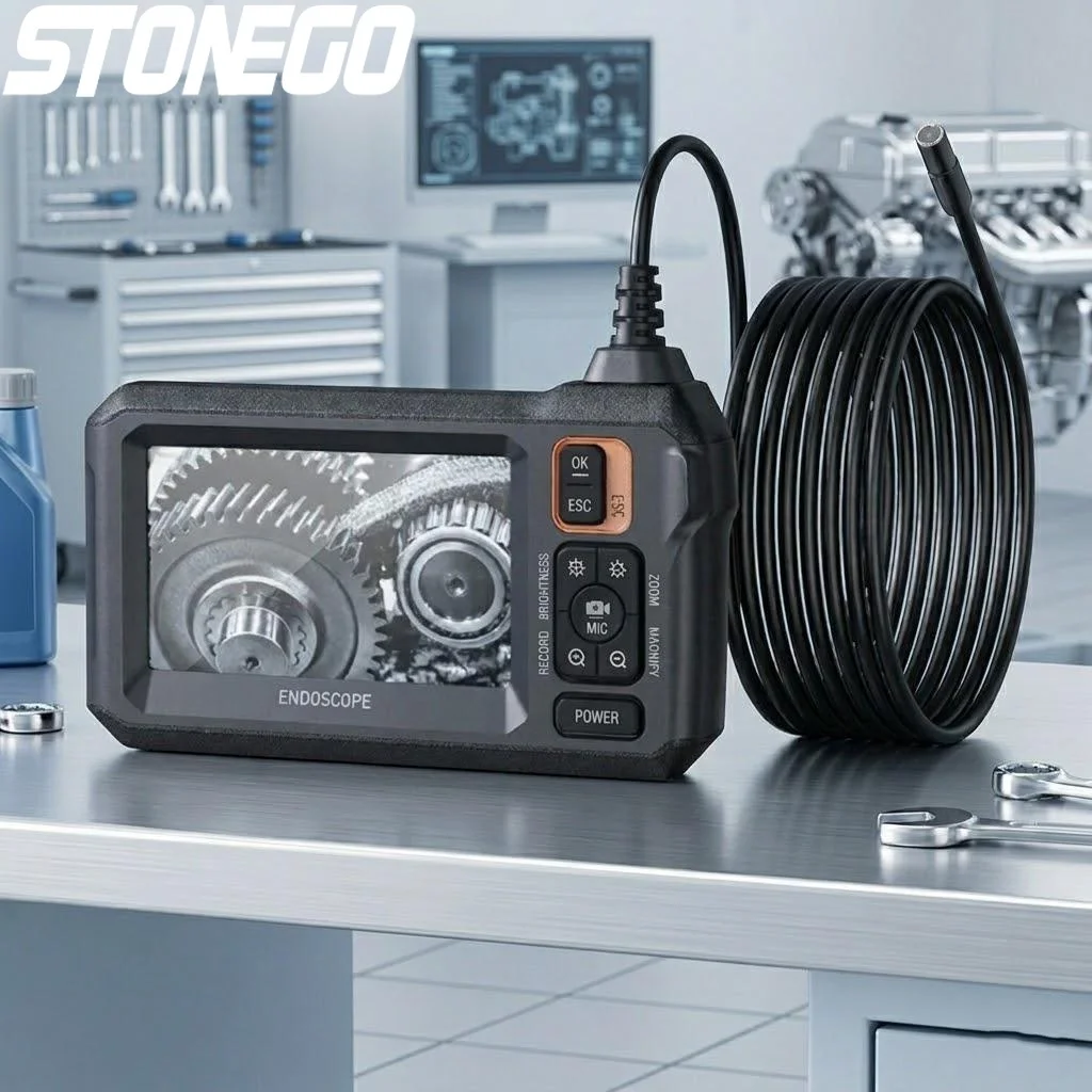 

1080P HD WiFi Endoscope 43 Inch Screen 1 5 10m Cable Dual Camera 2600mAh Auto Electrical Pipeline Inspection Tool