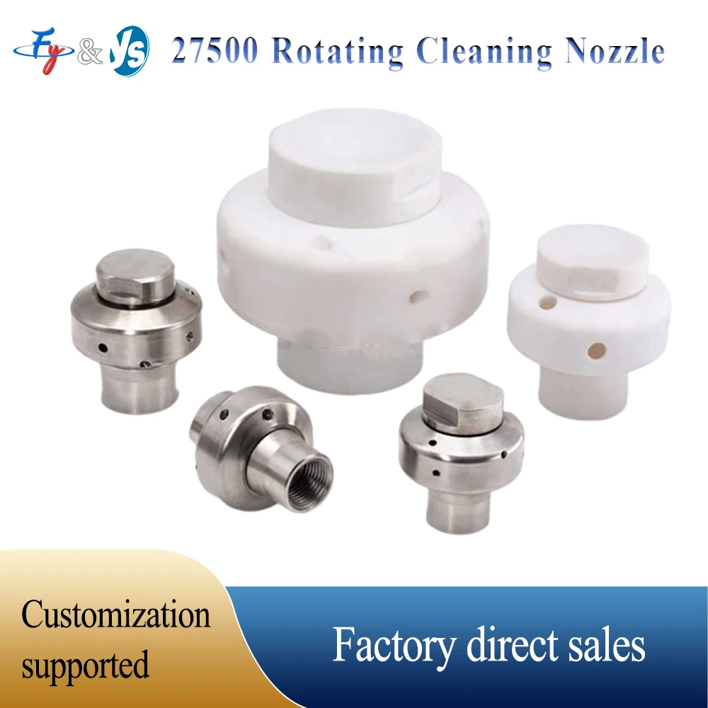 SS/PTFE Rotating Fluid-driven Tank Cleaning Nozzle for Descaling,CIP Tank Washing,27500 Nozzle,3/8"1/2" 3/4" 1"