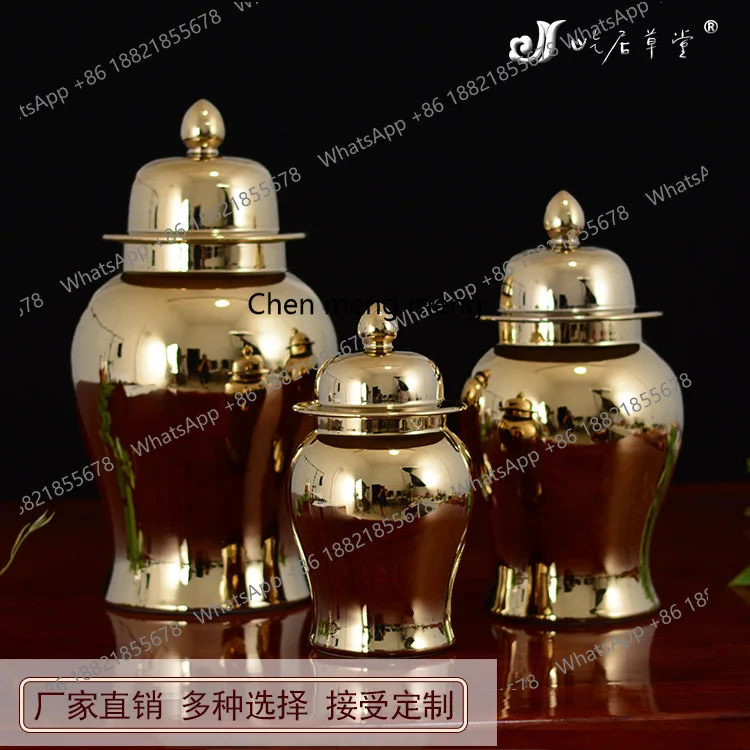 

Vase handmade pottery ornament Jingdezhen ceramic small vase European flower insert general jar