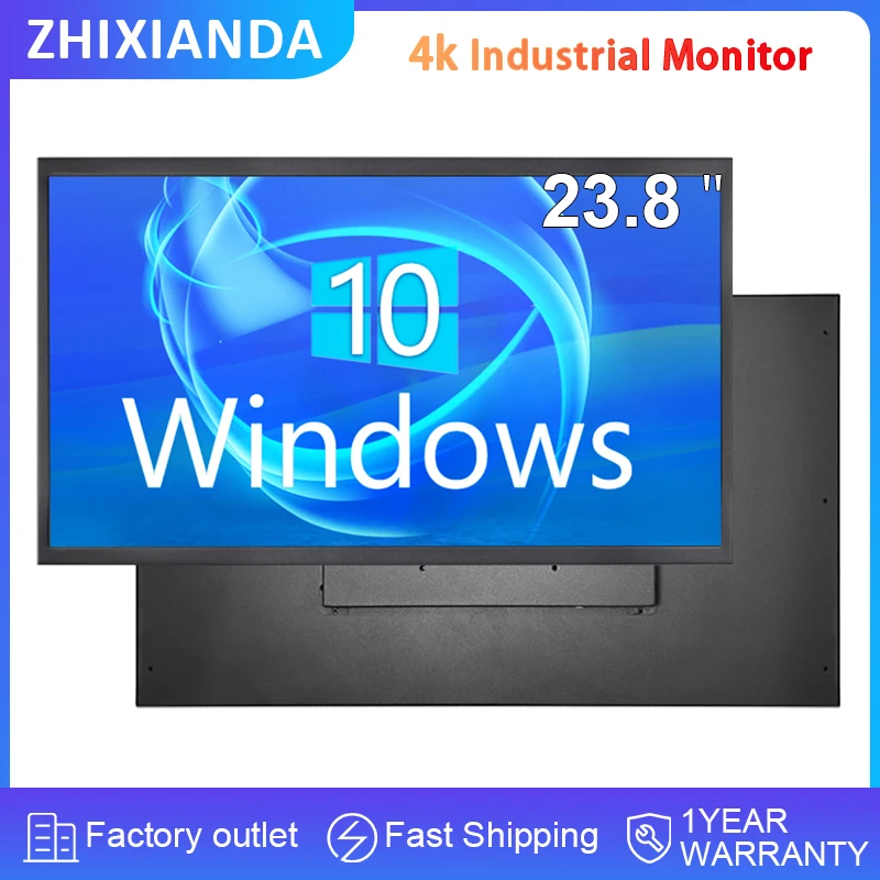 

ZHIXIANDA 23.8 24 Inch FHD 4K 3840*2160 VESA Mount Open Frame Touch Screen Industrial Monitor LCD Display DP/HDMI