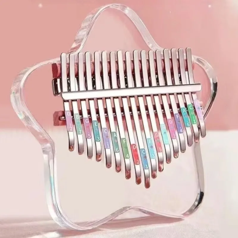 17/21 Key Kalimba Acrylic Star Children Finger Piano Professional Mini Thumbs Piano Transparent Beginner Keyboard Instruments