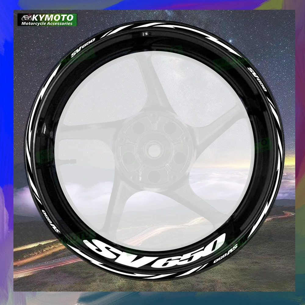 

Для SV650 SV 650 светоотражающие наклейки для мотоцикла 17-дюймовые наклейки на передний и задний обод, аксессуары для внедорожных обтекателей, украшение