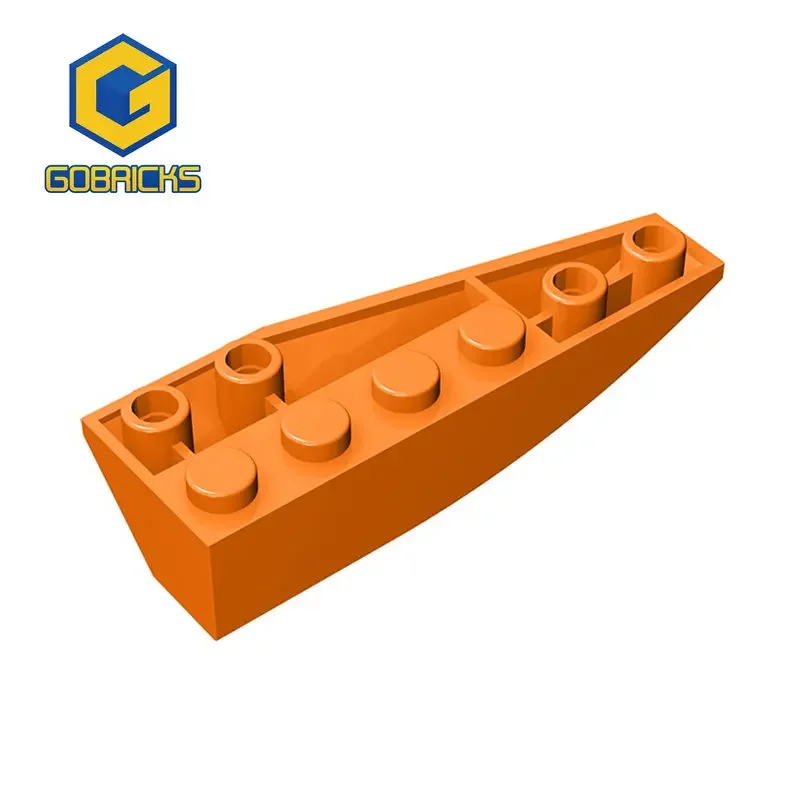 Gobricks 1 szt MOC Lewy klin Zakrzywiony odwrócony 6 x 2 cegieł kompatybilny z modelami 41765 Części klocków Zabawki urodzinowe dla dzieci