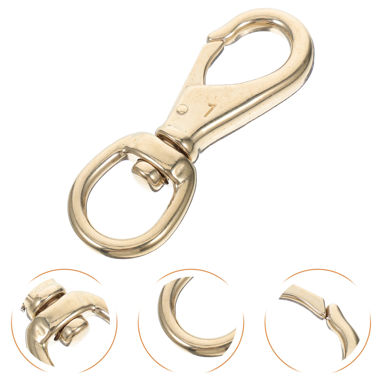 

4Pcs Brass Swivel Hooks Durable Lobster Claw Clasps for Straps Bags Leathercraft Keychain Purse Making Accessories