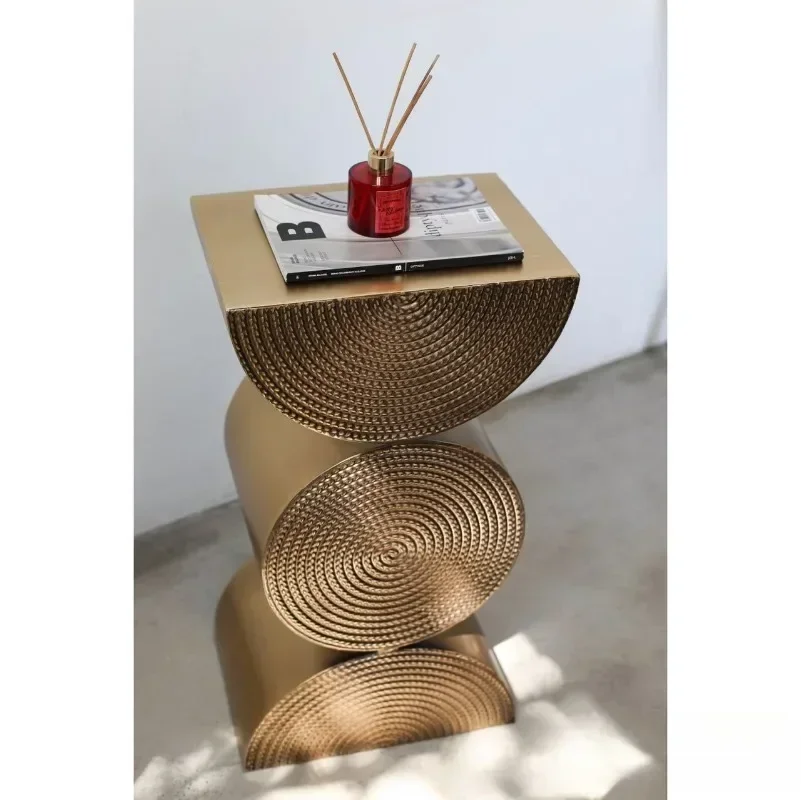 AZ تصميم الشمال الفن أريكة غرفة المعيشة أضيق الحدود الحديثة المعادن القمح الرجعية طاولة جانبية طاولة ركن طاولة القهوة