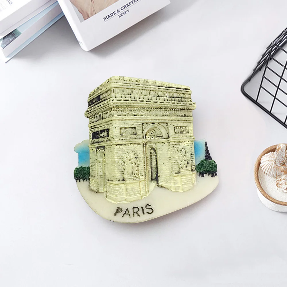 ‌ Париж Арк де Триумфал Смола Магнит на холодильник Сувенир Украшение дома ‌