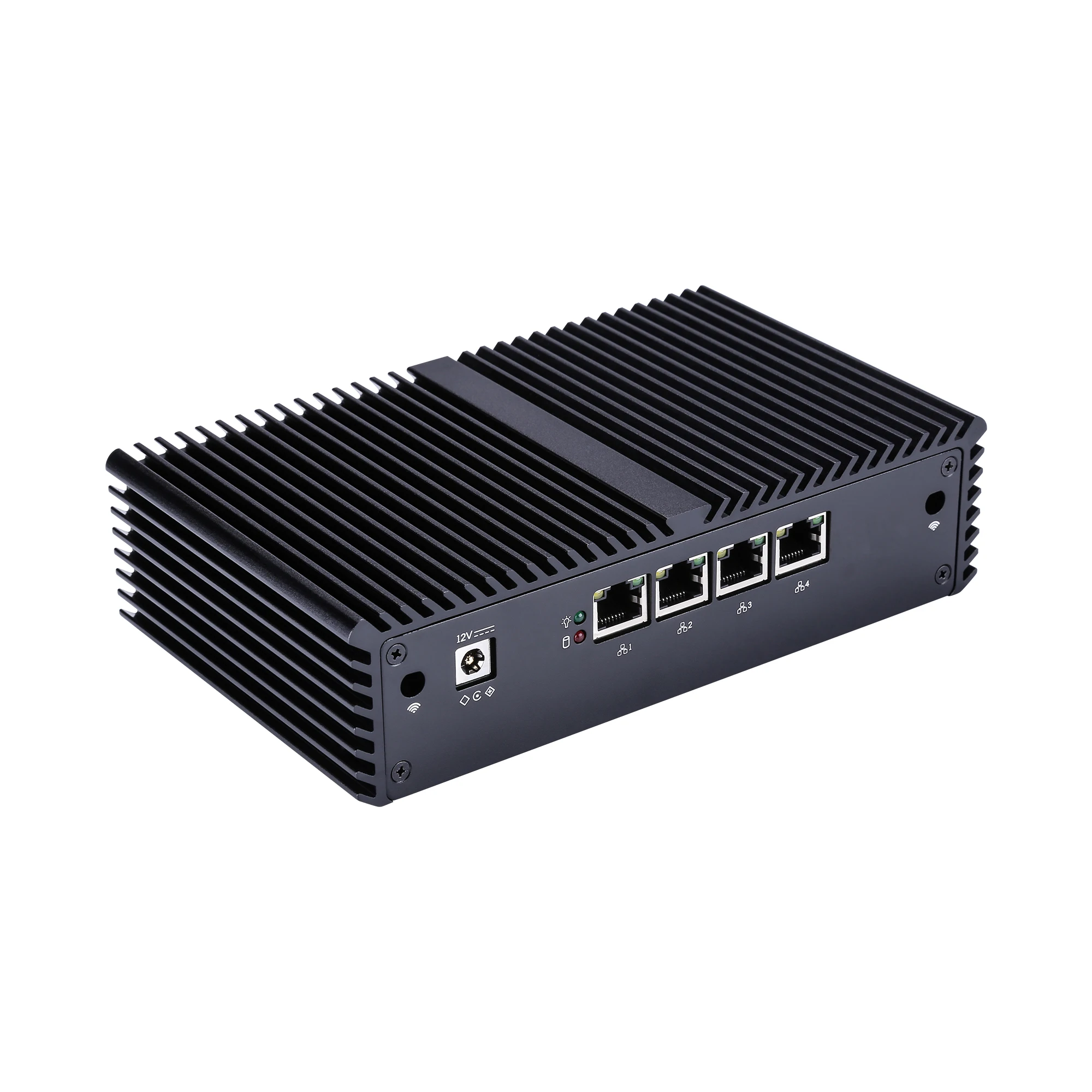 Qotom Mini PC 4 lan Core i3 i5 i7 Opnsense Firewall بدون مروحة كمبيوتر صغير Linux Ubuntu Server Computer Q355G4