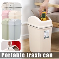 10l Trash Can Home Large Capacity Creative Swing Lid Trash Can European Style Bathroom Trash Can Sealing Strip Household Items *