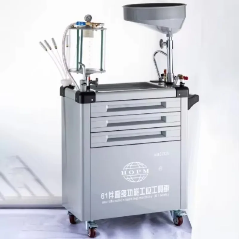 10L Grey Capacity Pneumatic Oil Extractor Green Waste Oil Changer Drainer With 61pcs Multifunctional Sucking Tools