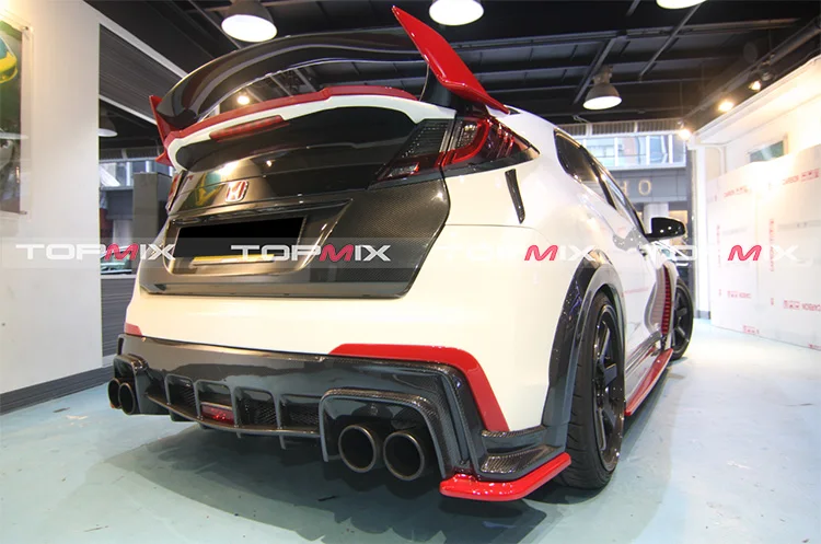 Real Carbon Fiber spoiler body kit fit for Honda 2015 Civic Type-R FK2