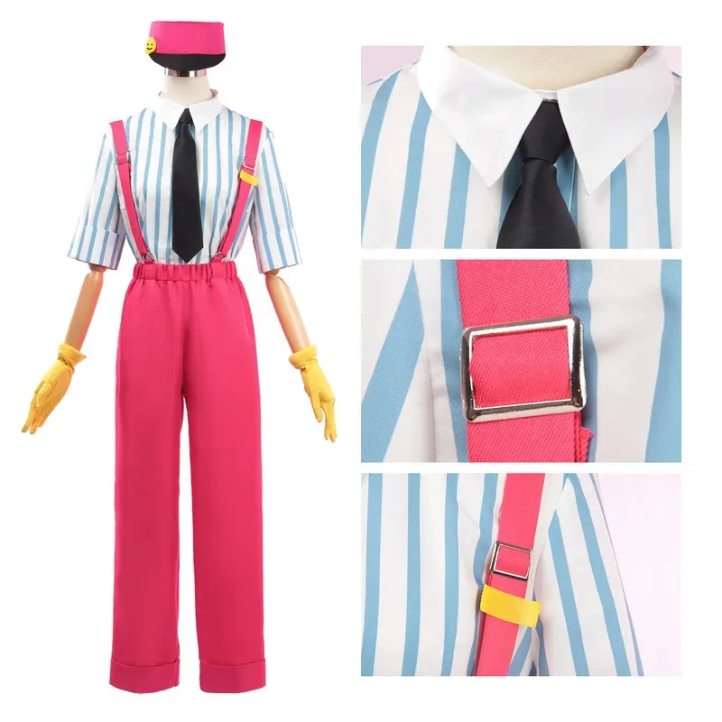 Miku Cosplay Costume Anime mésiseur uniforme femmes rayé femme de chambre Teto perruque Costume Halloween noël carnaval robe de fête goi/6