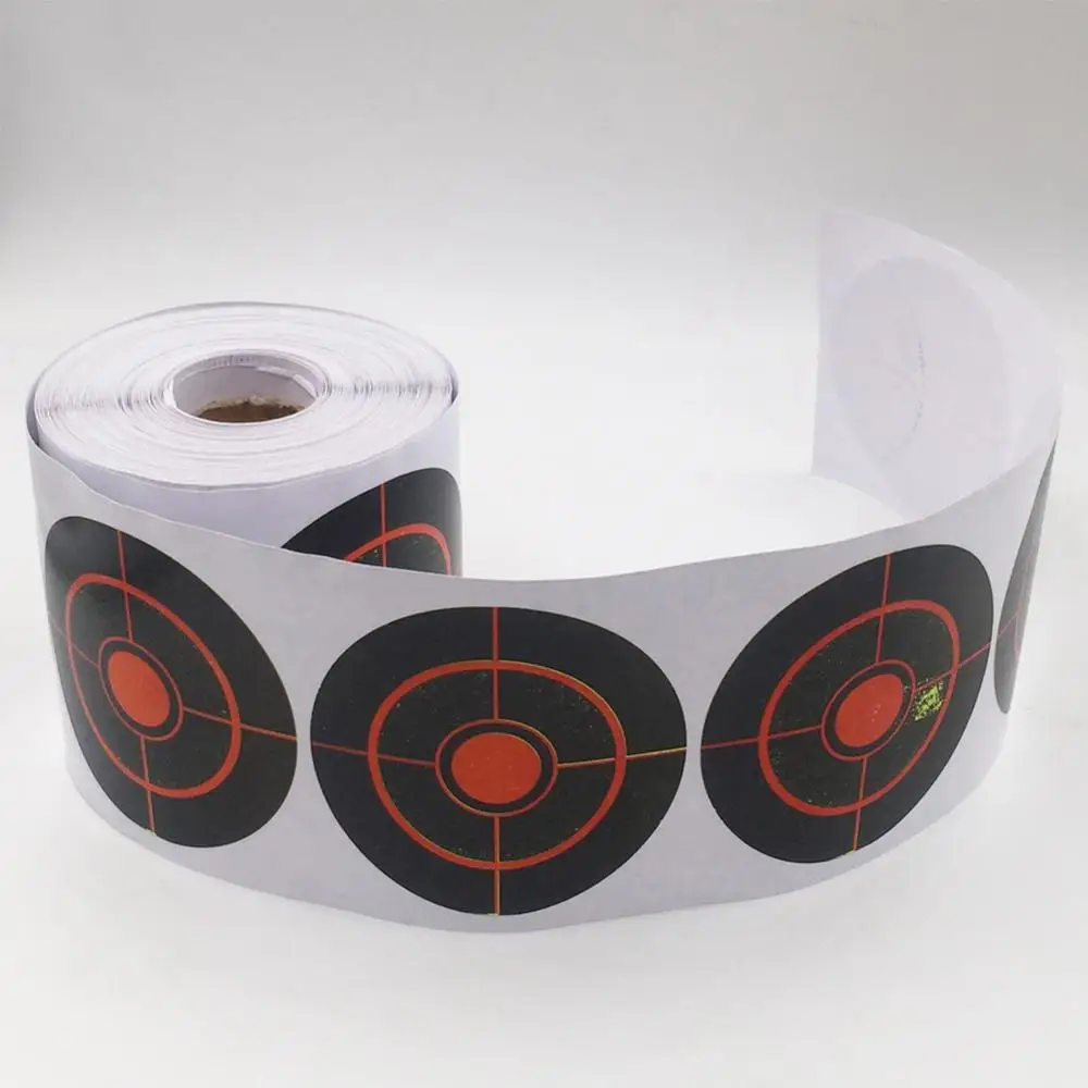 Splatter Targets 3 Inch Stickers for Shooting Practice 250 / 100 Self-Adhesive 7.5cm Target Roll for BB Pellet Gun Airsoft Rifle